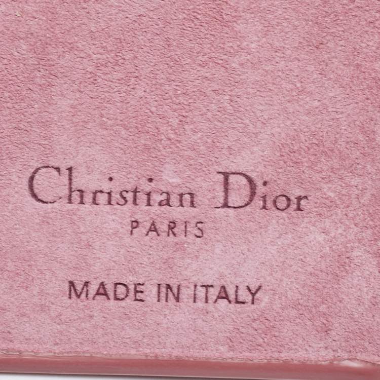 Pre Owned Dior Pink Cannage Leather Lady Dior iPhone 14 Pro Case