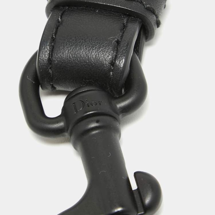 Pre Owned Dior Black Lasercut Leather Shoulder Bag Strap