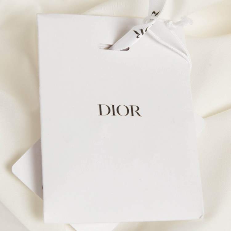 Pre Owned Christian  Dior White Cotton Blend Belted Shirtdress XL