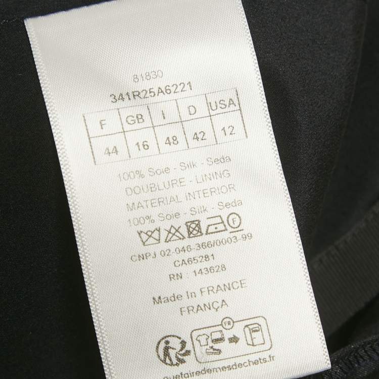 Pre Owned Christian Dior Grey Silk Wrap Around Long Dress L