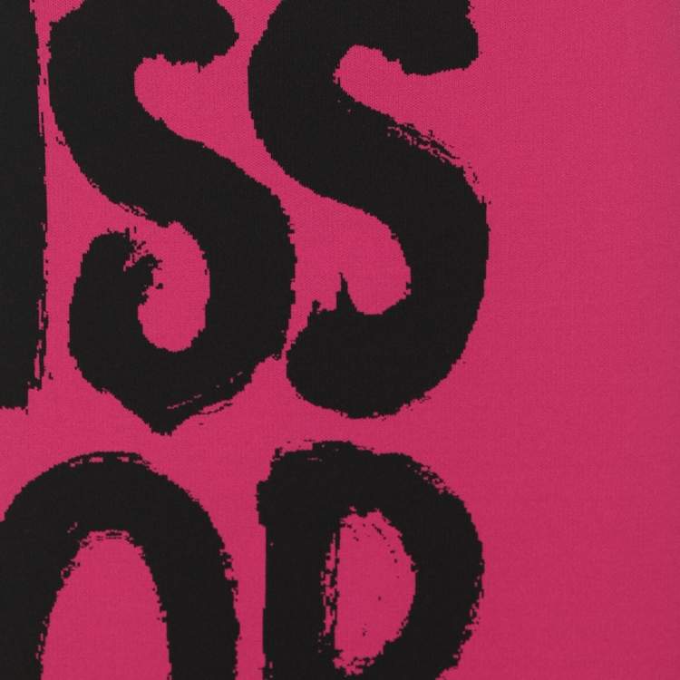 Pre Owned Dior Pink Jersey Miss Dior Print Mini Skirt S