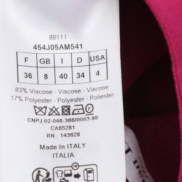 Pre Owned Dior Pink Jersey Miss Dior Print Mini Skirt S