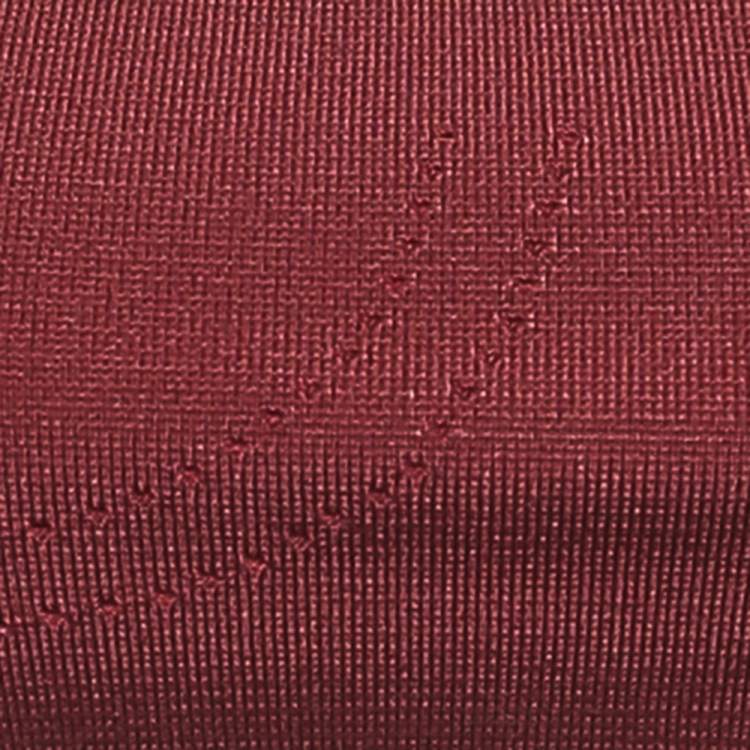 Pre Owned Christian Dior Burgundy Knit Logo Strap Detail Bralette XS