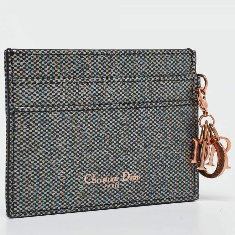 مملوكة مسبقًا Dior Multicolor Leather Lady Dior Card Holder