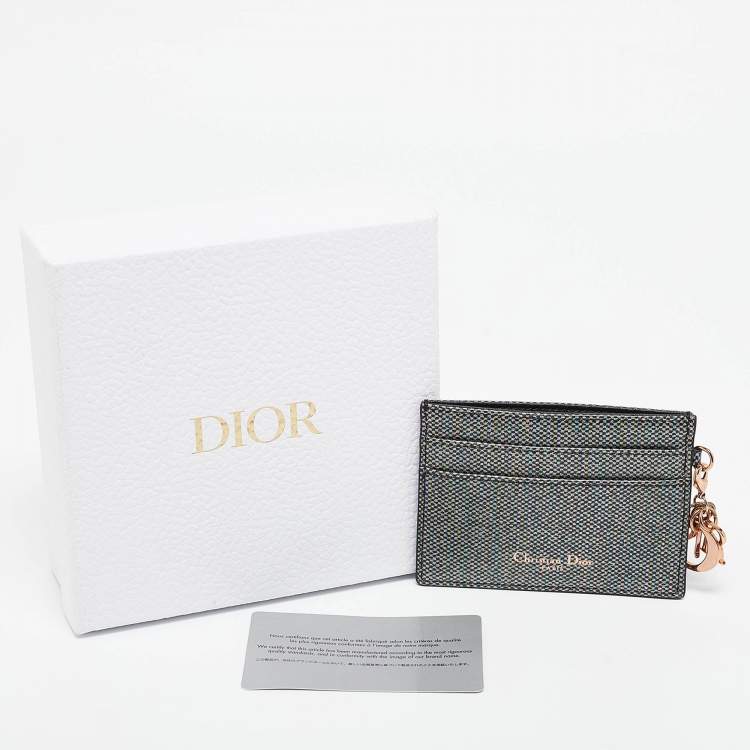 مملوكة مسبقًا Dior Multicolor Leather Lady Dior Card Holder