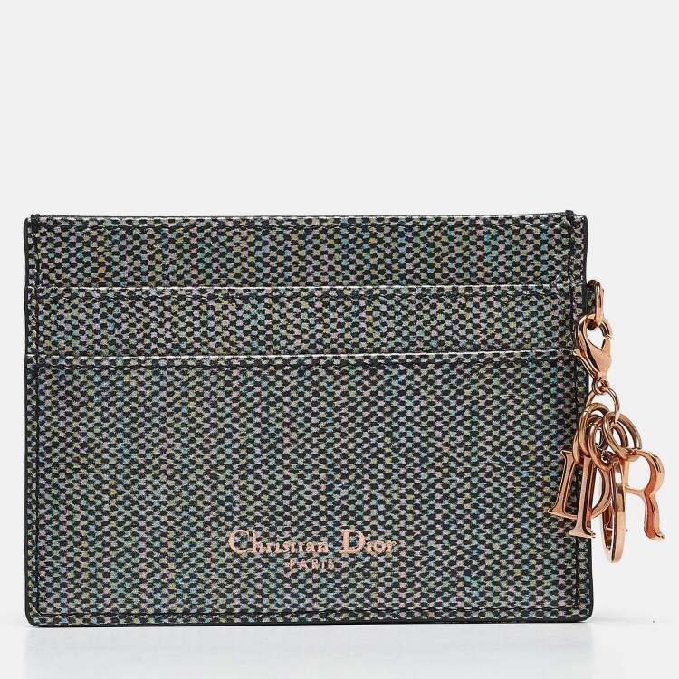 مملوكة مسبقًا Dior Multicolor Leather Lady Dior Card Holder