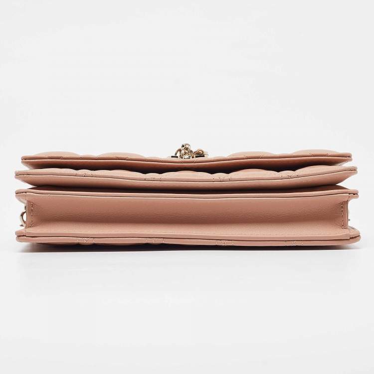 Pre Owned Dior Rose des Vents Cannage Leather Mini My Dior Top Handle Bag