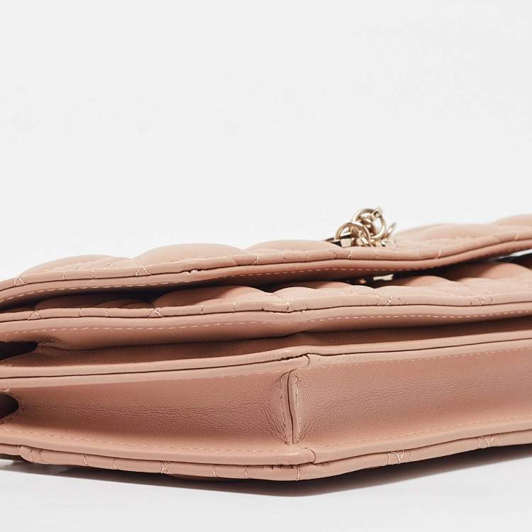 Pre Owned Dior Rose des Vents Cannage Leather Mini My Dior Top Handle Bag