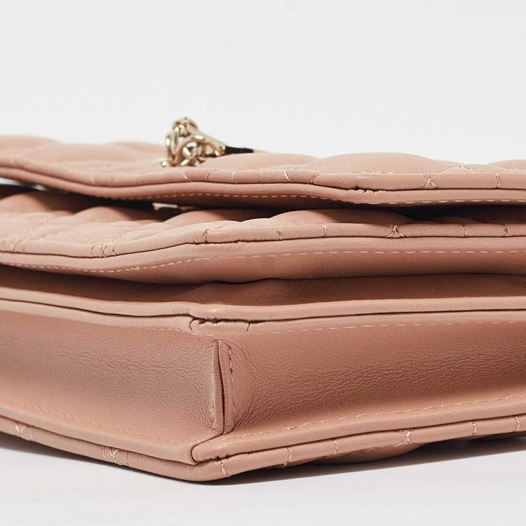 Pre Owned Dior Rose des Vents Cannage Leather Mini My Dior Top Handle Bag