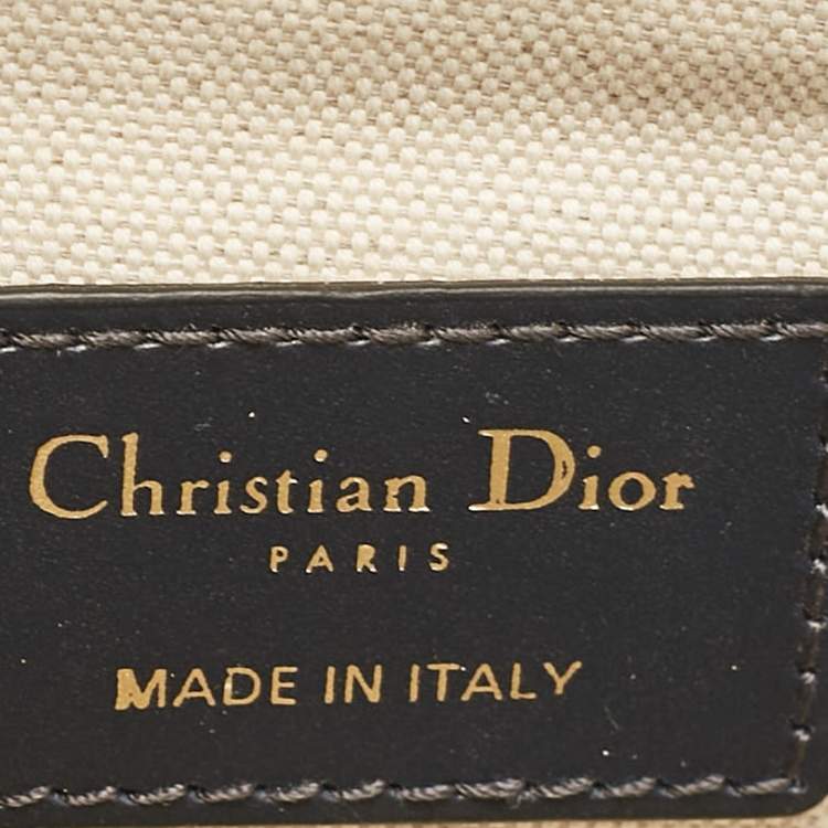 Pre Owned Dior Navy Blue Oblique Canvas Mini Saddle Bag