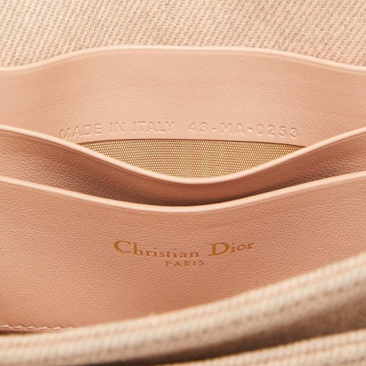 Pre Owned Dior Beige Cannage Fabric Mini My Dior Top Handle Bag