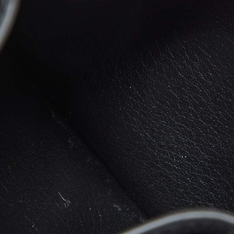 Pre Owned Dior Black Leather Star Card Holder