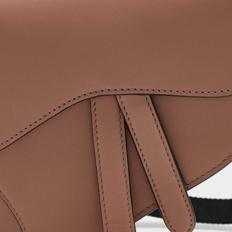 Pre Owned Dior Beige Ultra Matte Leather Saddle Convertible Belt Bag