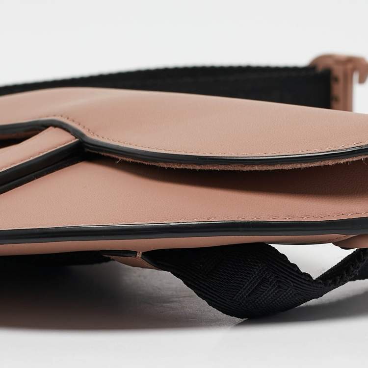 Pre Owned Dior Beige Ultra Matte Leather Saddle Convertible Belt Bag
