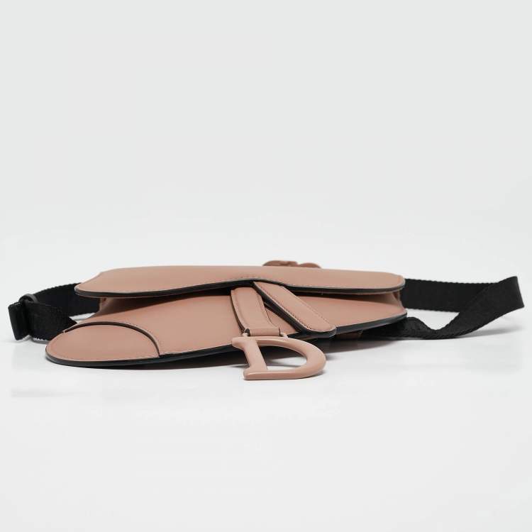 Pre Owned Dior Beige Ultra Matte Leather Saddle Convertible Belt Bag
