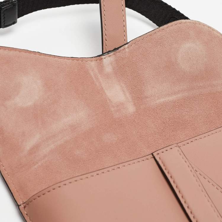 Pre Owned Dior Beige Ultra Matte Leather Saddle Convertible Belt Bag