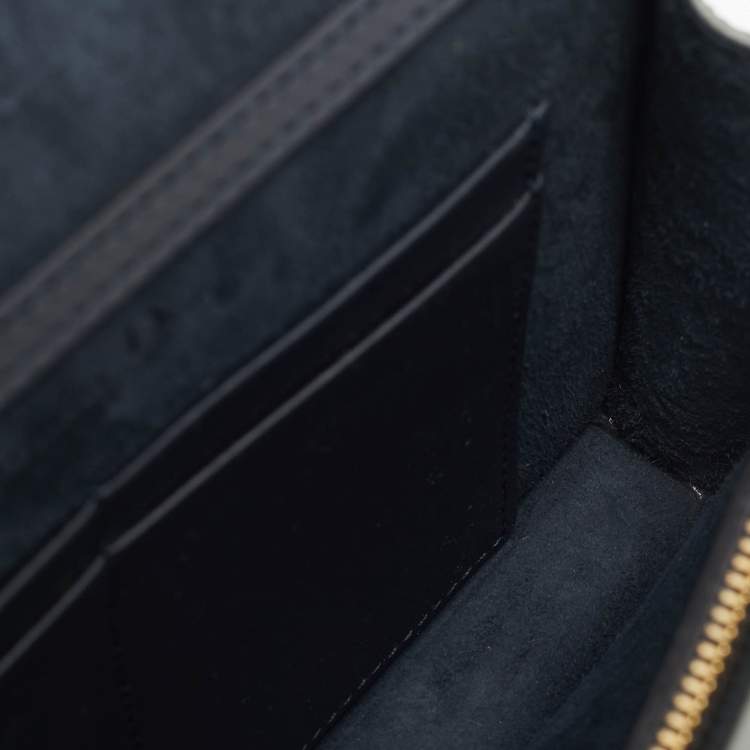 Pre Owned Dior Silver Microcannage Patent Leather 30 Montaigne Convertible Belt Bag