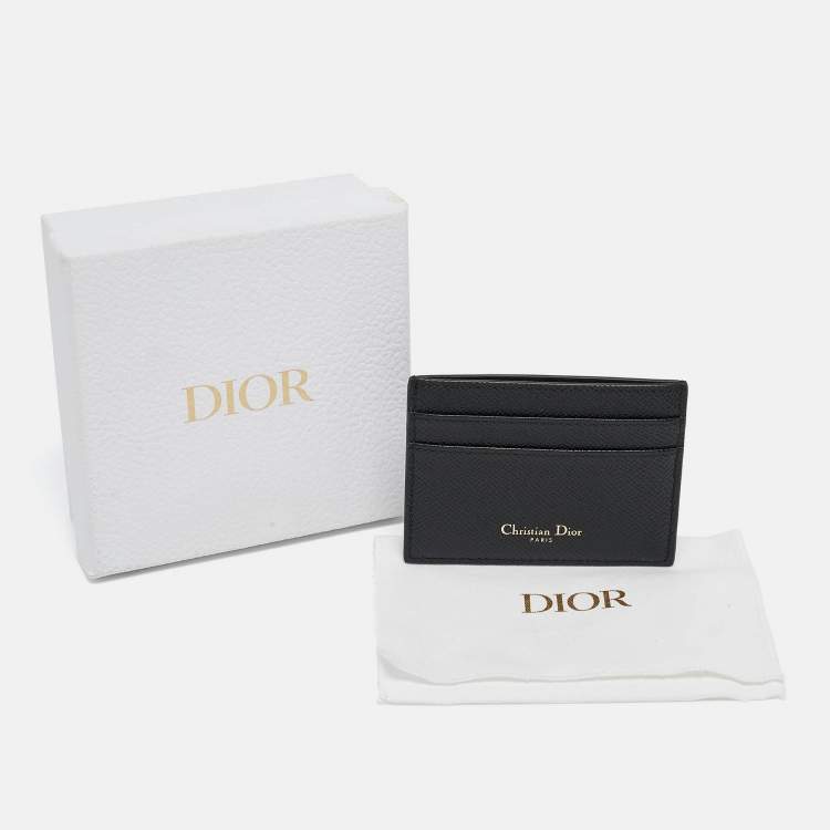 مملوكة مسبقًا Dior Black Leather 30 Montaigne Card Holder