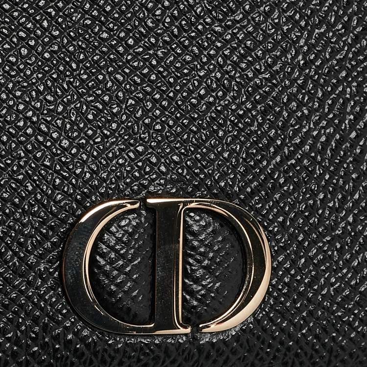 مملوكة مسبقًا Dior Black Leather 30 Montaigne Card Holder