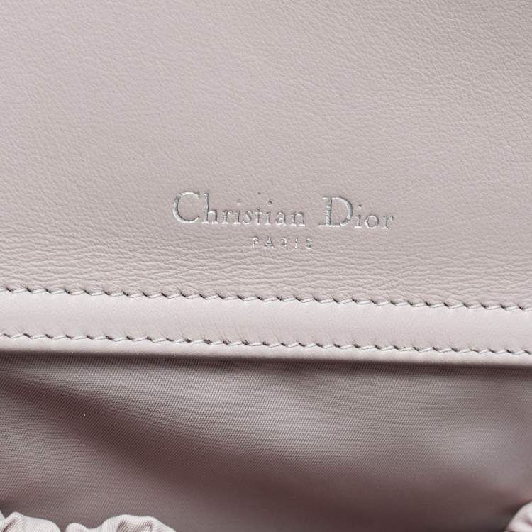 Pre Owned Dior Grey Cannage Leather Nappy Diaper Bag 