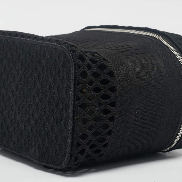 Pre Owned Dior Black Canvas Embroidered DiorTravel Vanity Case