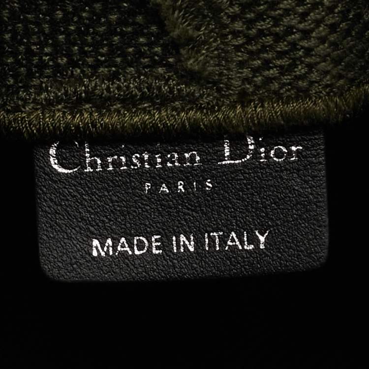 Pre Owned Dior Green Embroidered Canvas Diorcamp Messenger Bag