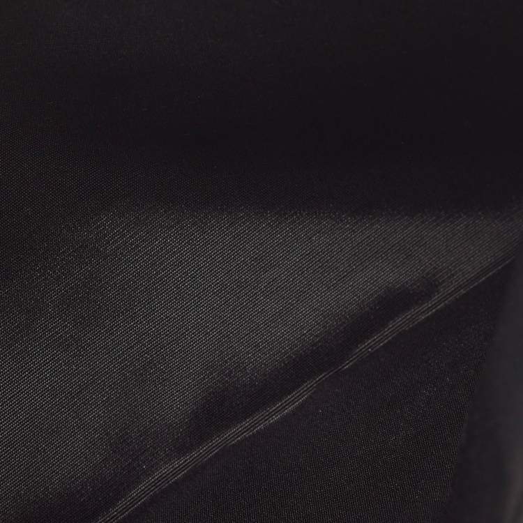 Pre Owned Dior Black Nubuck Leather 1947 Lily of the Valley Pouch