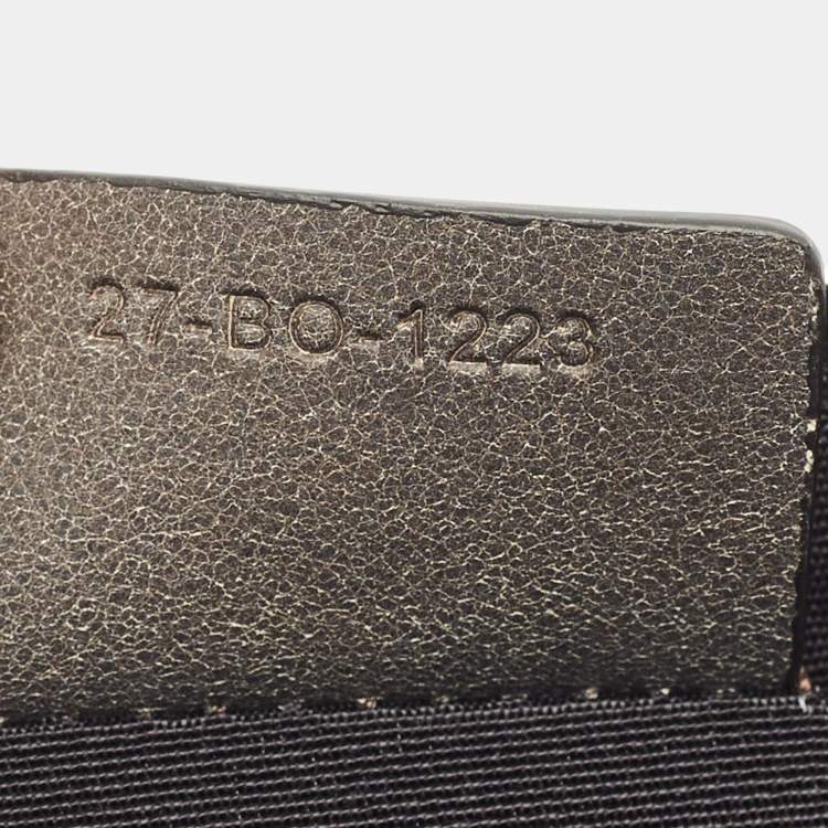 Pre Owned Dior Black Nubuck Leather 1947 Lily of the Valley Pouch