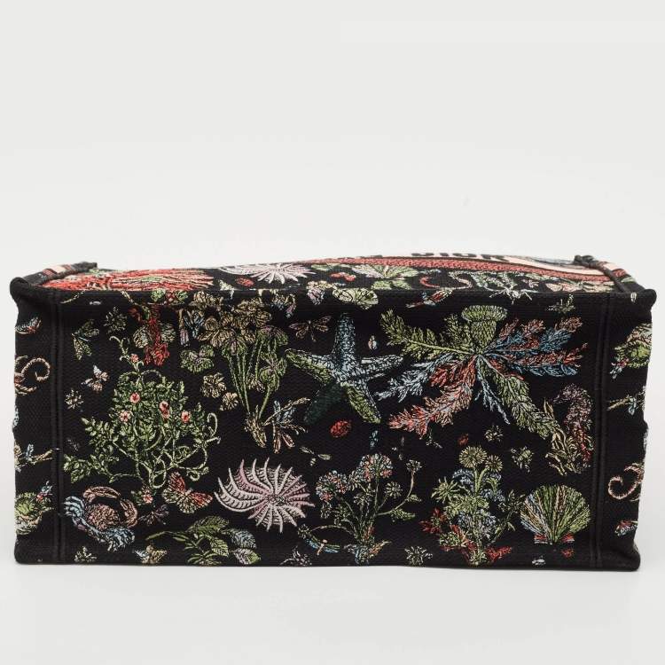Pre Owned Dior Multicolor Embroidered Canvas Medium Book Tote