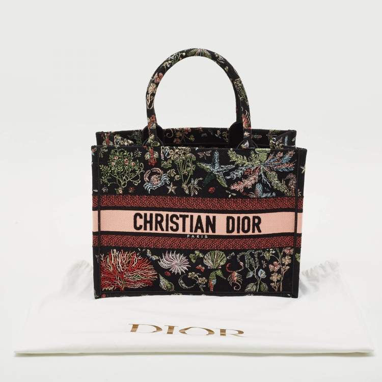 Pre Owned Dior Multicolor Embroidered Canvas Medium Book Tote