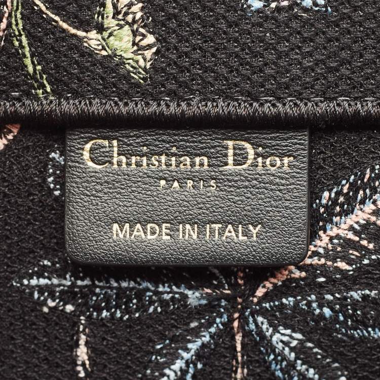 Pre Owned Dior Multicolor Embroidered Canvas Medium Book Tote