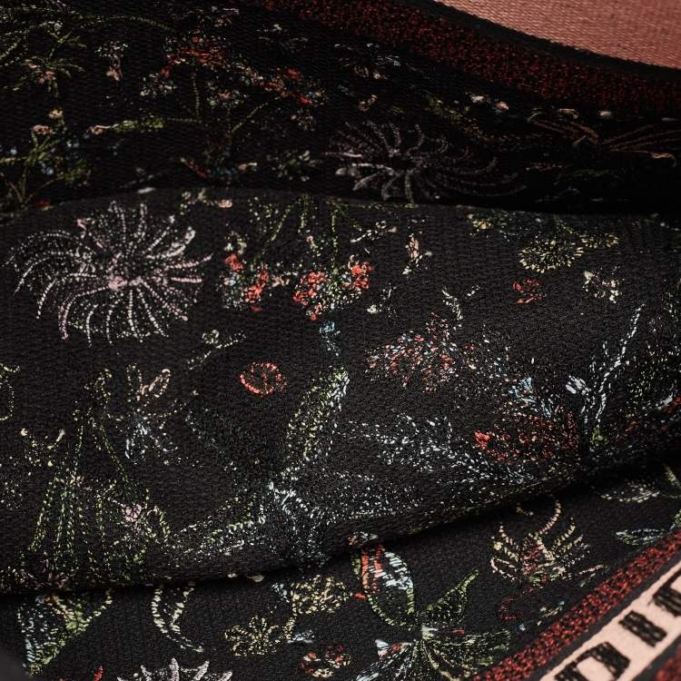 Pre Owned Dior Multicolor Embroidered Canvas Medium Book Tote