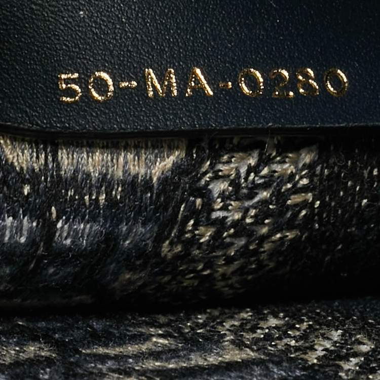 Pre Owned Dior Navy Blue Oblique Canvas Mini Book Tote