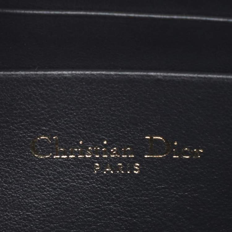 Pre Owned Dior Black Cannage Beads Embellished and Fabric Mini My Dior Clutch