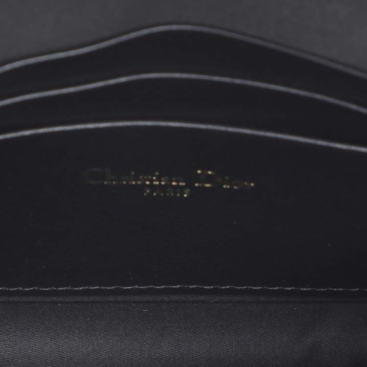 Pre Owned Dior Black Cannage Beads Embellished and Fabric Mini My Dior Clutch