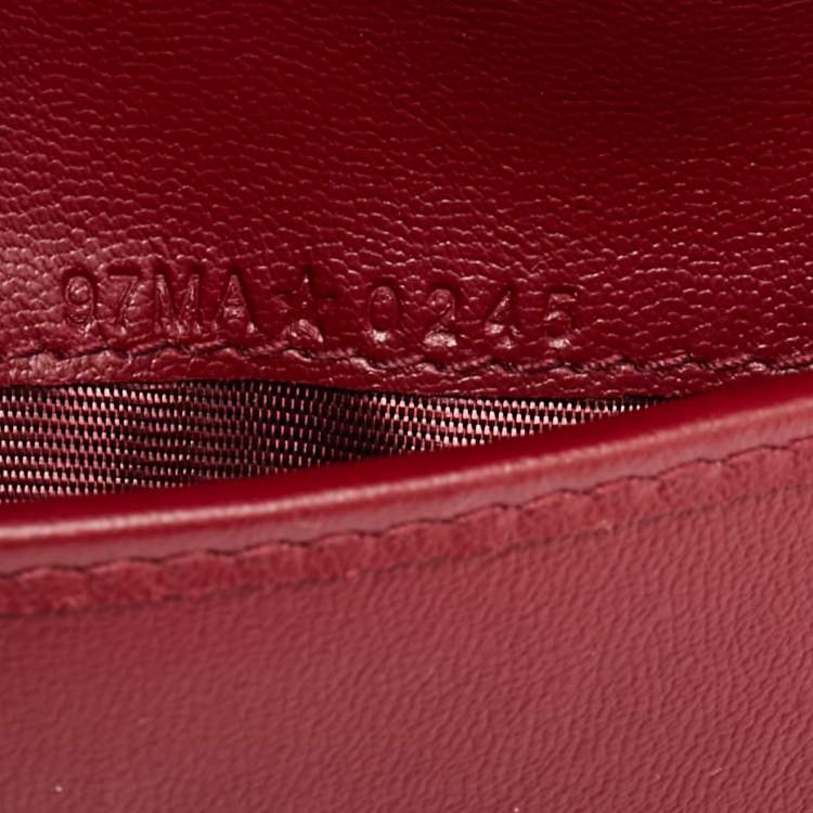 Pre Owned Dior Red Patent Leather Lady Dior Bloom Card Holder