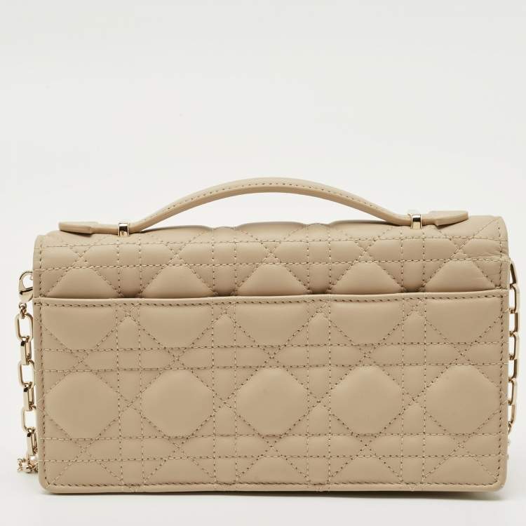 مملوكة مسبقًا Dior Beige Cannage Leather Mini My Dior Top Handle Bag