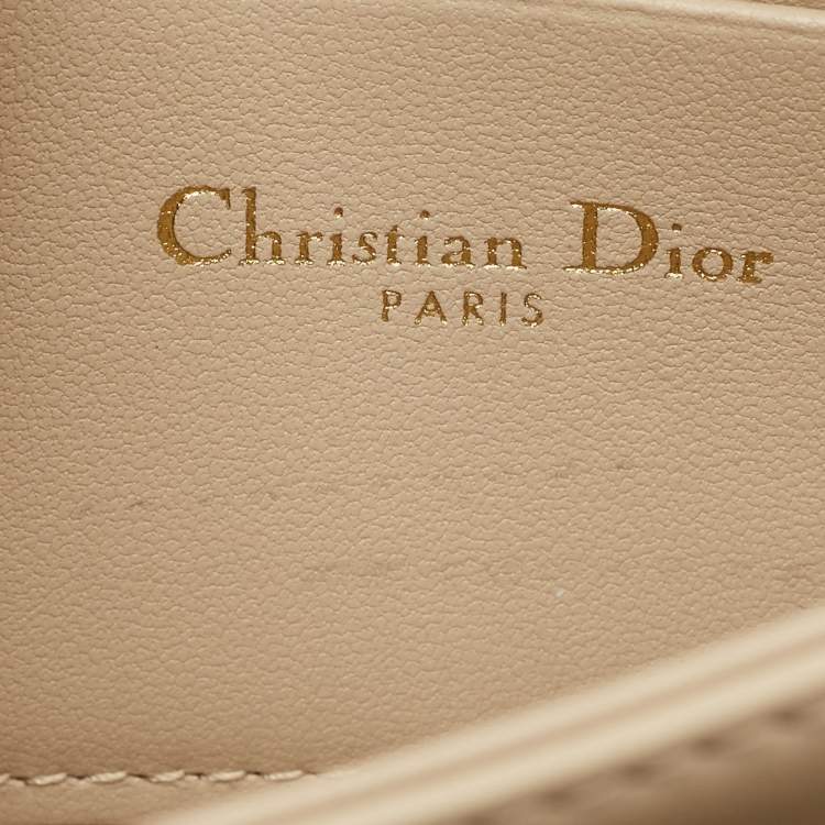 مملوكة مسبقًا Dior Beige Cannage Leather Mini My Dior Top Handle Bag