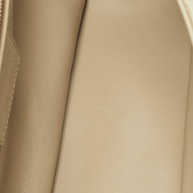 Pre Owned Dior Beige Cannage Leather Large Caro Shoulder Bag