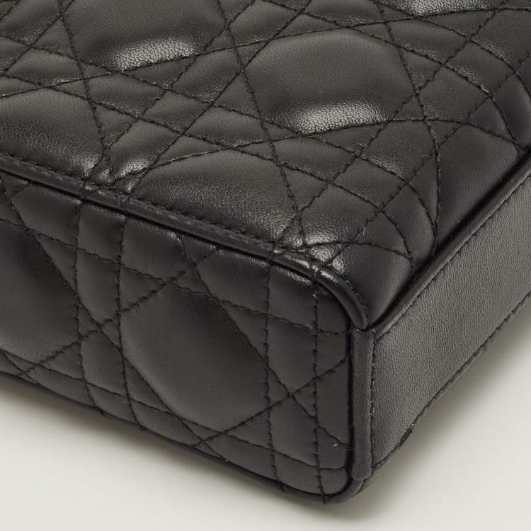 مملوكة مسبقًا حقيبة يد توتس ديور ليدي دي-جوي جلد زهري فاتح متوسطة