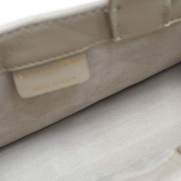 Pre Owned Dior Book Mini Beige Cannage Leather Tote