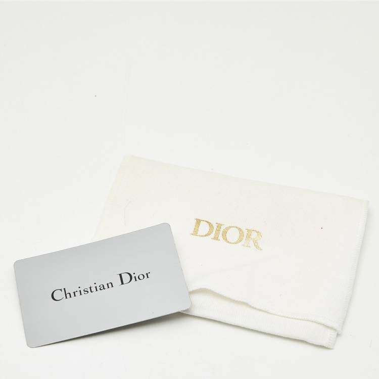 Pre Owned Dior Saddle Light Blue Leather Card Holder