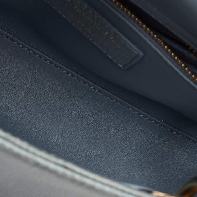 Pre Owned Dior Lady Dior Small Light Grey Lizard Tote