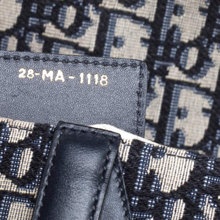 Pre Owned Dior Blue Diorissimo Canvas and Leather Saddle Bag