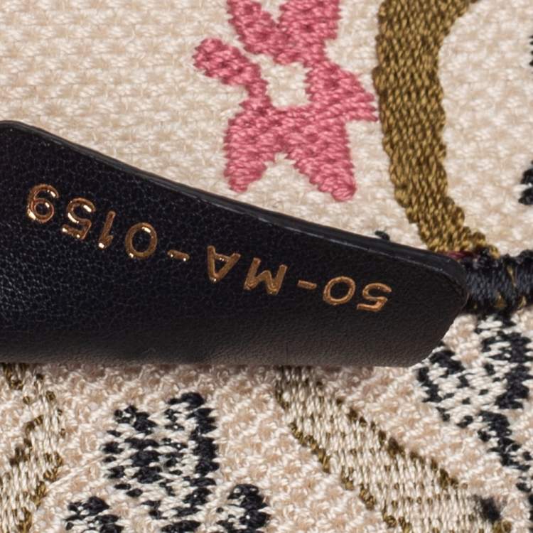 Pre Owned Dior Multicolor Embroidered Canvas Geometric Book Tote