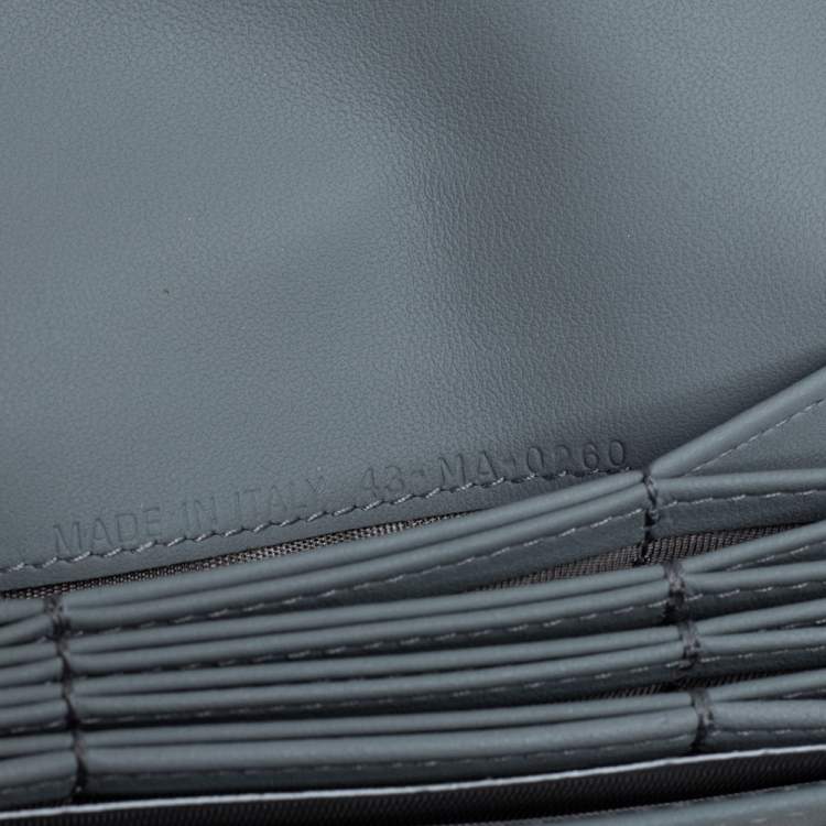Pre Owned Dior Grey Ultramatte Leather Saddle 5-Gusset Card Holder