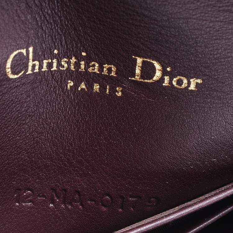 Pre Owned Dior Burgundy Oblique Canvas and Leather Saddle Belt Bag