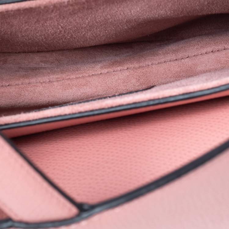 Pre Owned Dior Pink Leather Saddle Shoulder Bag