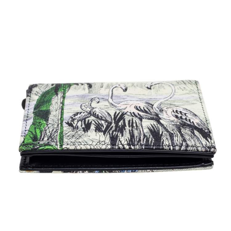 Pre Owned Dior Multicolor De Jouy Print Leather Lady Dior Flap Wallet