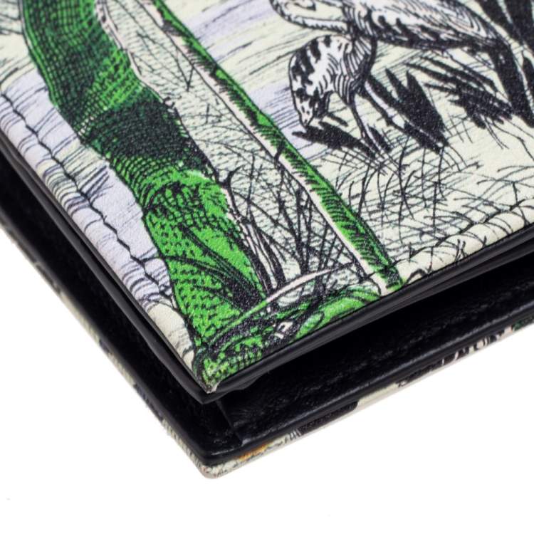 Pre Owned Dior Multicolor De Jouy Print Leather Lady Dior Flap Wallet